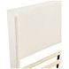 Carmel Beige Eastern King Upholstered Platform Bed