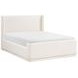 Carmel Beige Eastern King Upholstered Platform Bed
