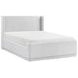 Carmel Light Gray Queen Upholstered Platform Bed