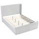 Carmel Light Gray Queen Upholstered Platform Bed