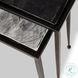 Dalston Smoked Black Cast Glass Square Nesting End Table Set