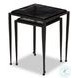 Dalston Smoked Black Cast Glass Square Nesting End Table Set