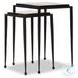 Dalston Smoked Black Cast Glass Square Nesting End Table Set