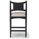 Haddon Brushed Ebony Performance Fabric Counter Height Stool