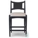Haddon Brushed Ebony Performance Fabric Counter Height Stool