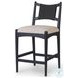 Haddon Brushed Ebony Performance Fabric Counter Height Stool
