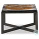 Lennie Amber Cast Glass Square Bunching Table