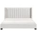Emerson Beige Eastern King Upholstered Low Profile Bed