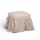 Gertrude Brown Performance Fabric Upholstered Square Skirted Ottoman