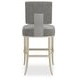 Reserved Seating Pewter Upholstered Counter Height Stool