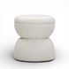 Tomlin Cream Performance Fabric Upholstered Round Ottoman