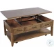 Claremont Wire Brush Brown Lift Top Coffee Table