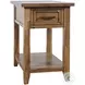 Claremont Wire Brush Brown Drawer End Table