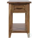 Claremont Wire Brush Brown Drawer End Table