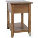 Claremont Wire Brush Brown Drawer End Table
