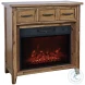 Claremont Wire Brush Brown 32" TV Stand with Electric Fireplace