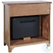 Claremont Wire Brush Brown 32" TV Stand with Electric Fireplace
