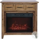 Claremont Wire Brush Brown 32" TV Stand with Electric Fireplace