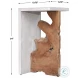 Blends Wood Tone And Aged White Accent Table