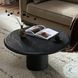 Bonnie Textured Black Concrete Round Coffee Table