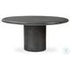 Bonnie Textured Black Concrete Round Coffee Table