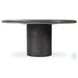 Bonnie Textured Black Concrete Round Coffee Table