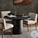 Bonnie Textured Black Concrete 49" Round Dining Table