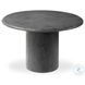Bonnie Textured Black Concrete 49" Round Dining Table