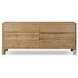 Noeline Resawn Worn Oak Veneer 6 Drawer Dresser
