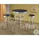 2405 Black and Chrome Bar Table Set