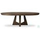 Zelda Fawn Oak Veneer 94" Extendable Round Dining Table