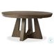 Zelda Fawn Oak Veneer 94" Extendable Round Dining Table