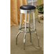 Theodore Black And Chrome Upholstered Top Bar Stool Set of 2