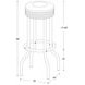 Theodore Black And Chrome Upholstered Top Bar Stool Set of 2