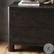 Noeline Smoked Black Veneer 2 Drawer Nightstand