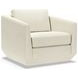 Veronica White Upholstered Swivel Chair