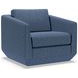 Veronica Blue Upholstered Swivel Chair
