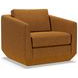 Veronica Orange Upholstered Swivel Chair