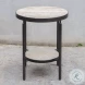 Savery Matte Black And Natural Side Table