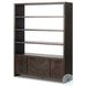 Arlington Espresso Oak Veneer 4 Door Bookcase