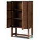 Ezri Cocoa Oak 2 Glass Door Cabinet
