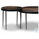Yoko Smoked Brown Cast Glass Round Nesting Tables