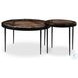 Yoko Smoked Brown Cast Glass Round Nesting Tables
