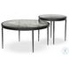 Yoko Clear Cast Glass Round Nesting Tables