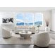 Natalie Ivory Upholstered Swivel Chair