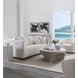 Claudette Cream Bench Seat 95" Sofa with Throw and Ball Pillow