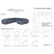 Rita Blue 4 Piece Modular Sectional with Pillows