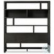 Noeline Smoked Black Oak Wide Bookcase