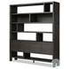 Noeline Smoked Black Oak Wide Bookcase