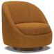 Genevieve Orange Upholstered Swivel Chair